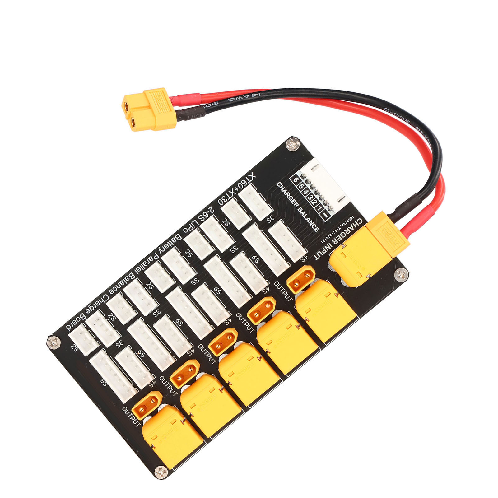Lipo Parallel Charging Board - لوحة شحن البطارية المتوازية مع قابس