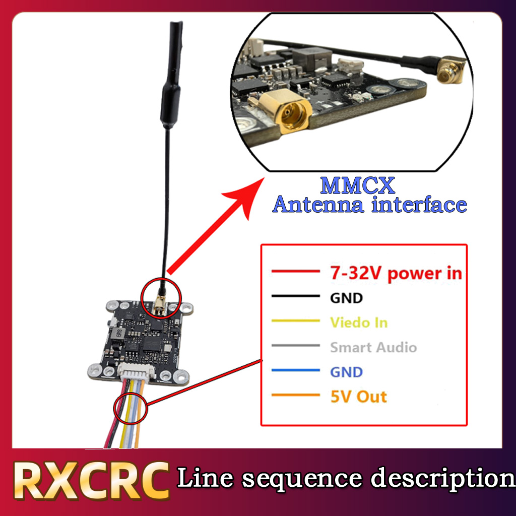 RXCRC 5.8G وحدة 48CH 1.6W VTX  - مراجعة Receiver Rc Drone وسعره