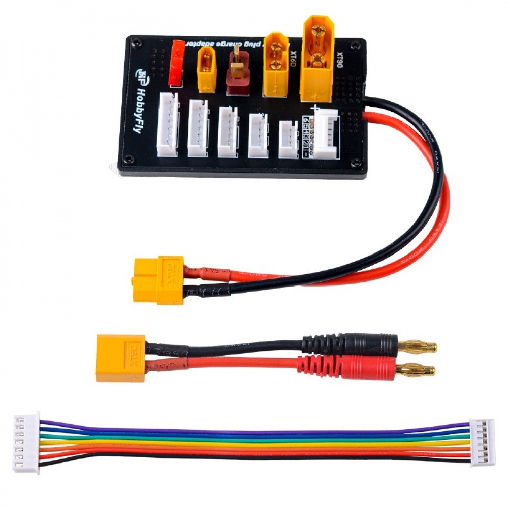 XT30 XT60 XT90 JST T موصل يبو  - مراجعة Lipo Parallel Charging Board وسعره
