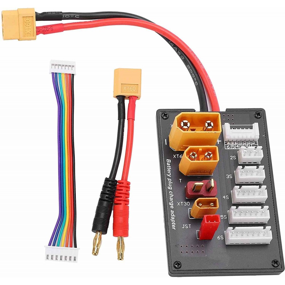 XT30 XT60 XT90 JST T موصل يبو  - مراجعة Lipo Parallel Charging Board وسعره