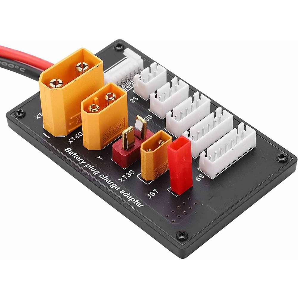 XT30 XT60 XT90 JST T موصل يبو  - مراجعة Lipo Parallel Charging Board وسعره