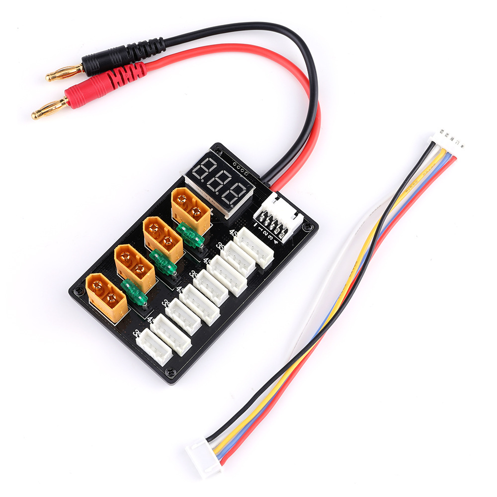 XT60 التوصيل 3S 4S يبو بطارية  - مراجعة Lipo Parallel Charging Board وسعره