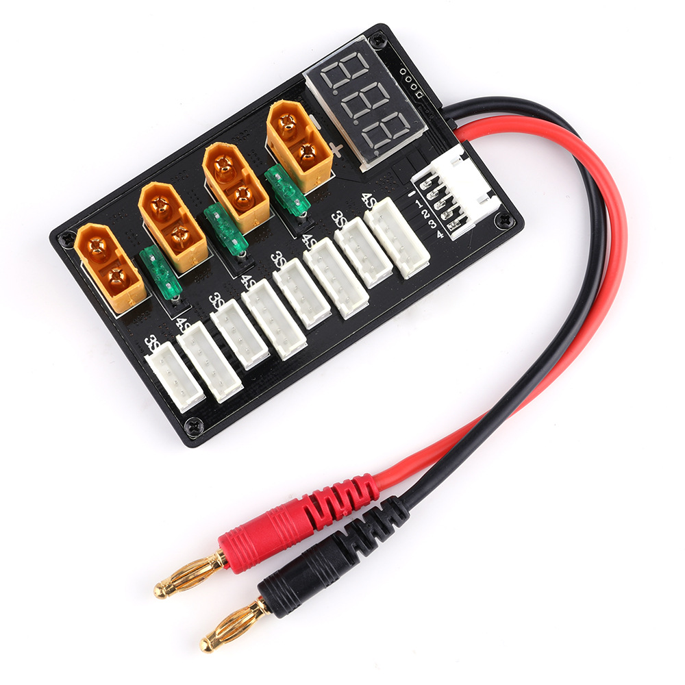 XT60 التوصيل 3S 4S يبو بطارية  - مراجعة Lipo Parallel Charging Board وسعره