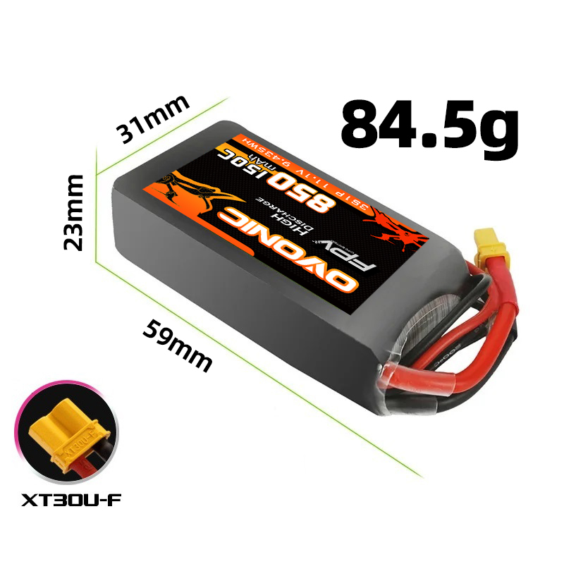 بطارية OVONIC 850mAh 11.1V 95C - مراجعة Drone Zll Rc وسعره