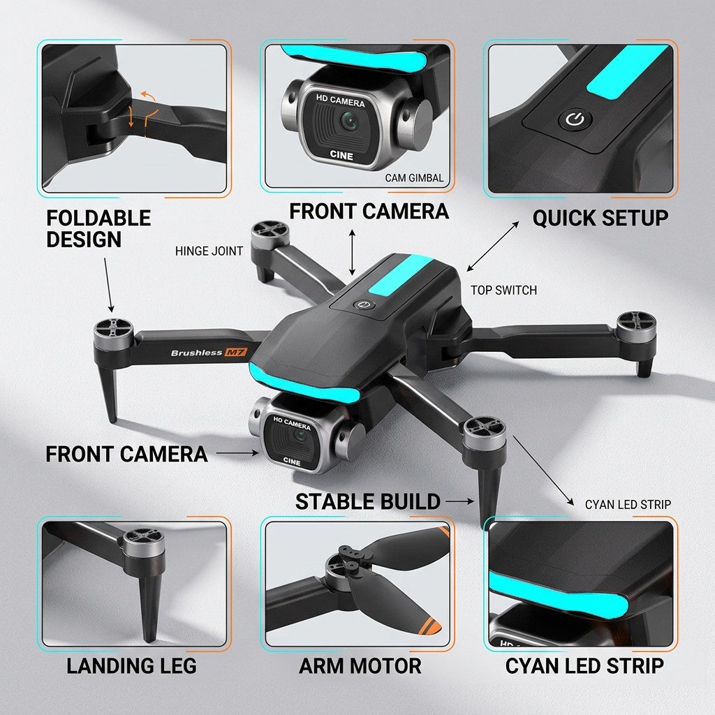 طائرة بدون طيار M7 RC الجديدة، - مراجعة Drone Dji Rc Mini وسعره